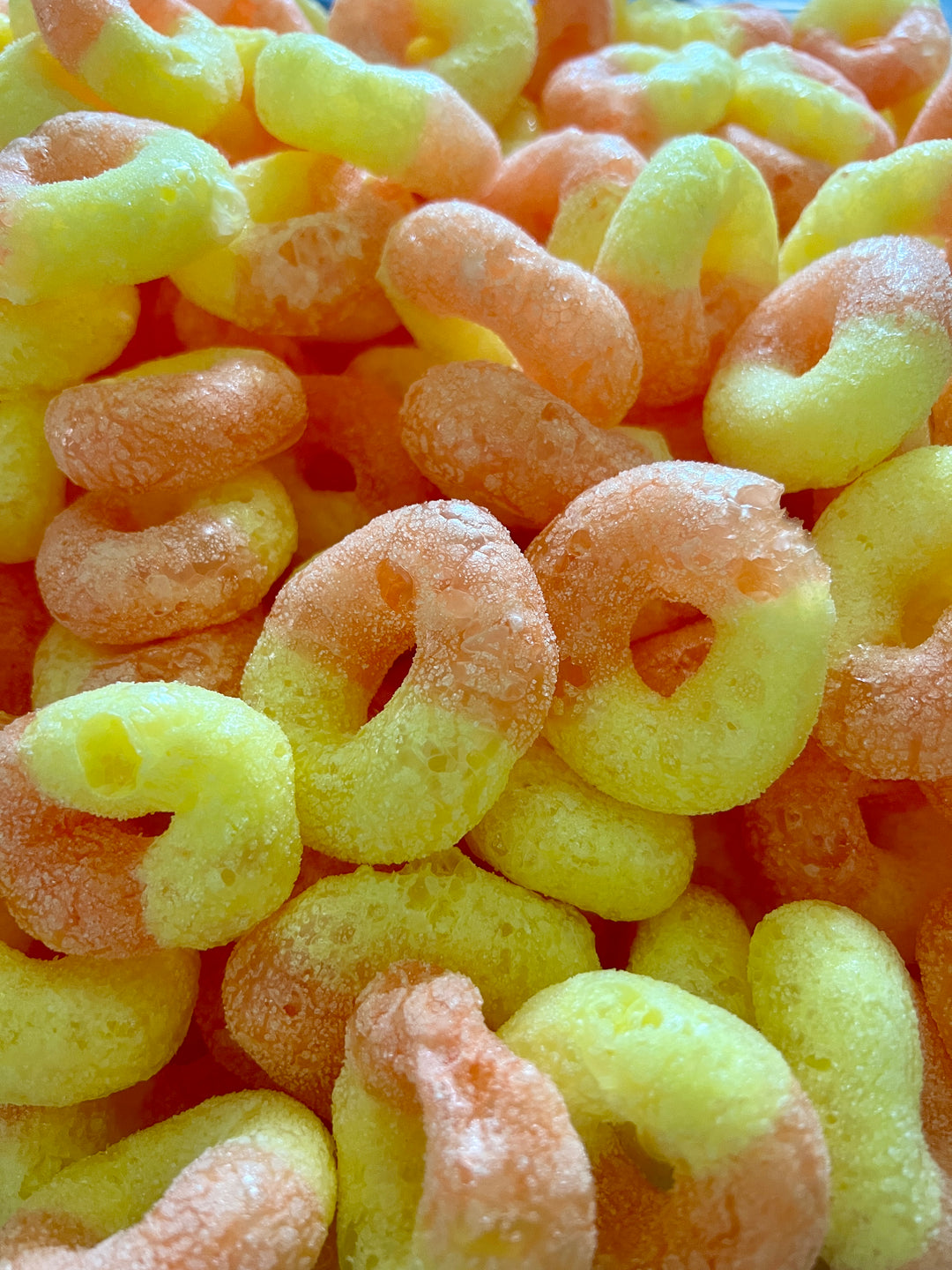 Peachy rings  (freeze dried Peach Rings)