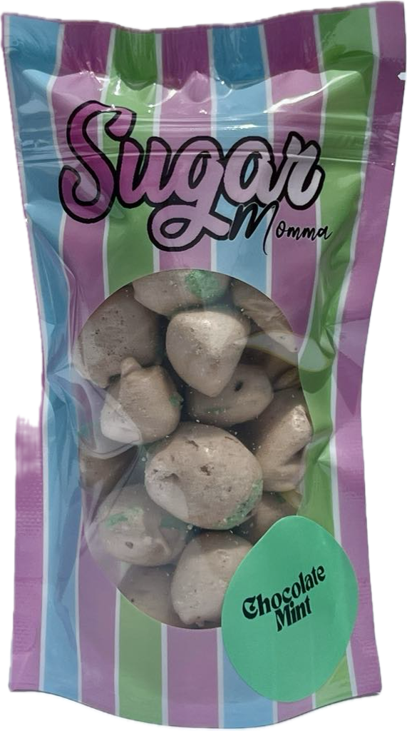 Chocolate mint freeze dried taffy